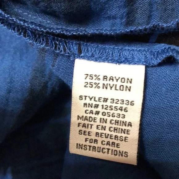 Habitat blue/black tunic top with three large decorative buttons. - Picture 8 of 9